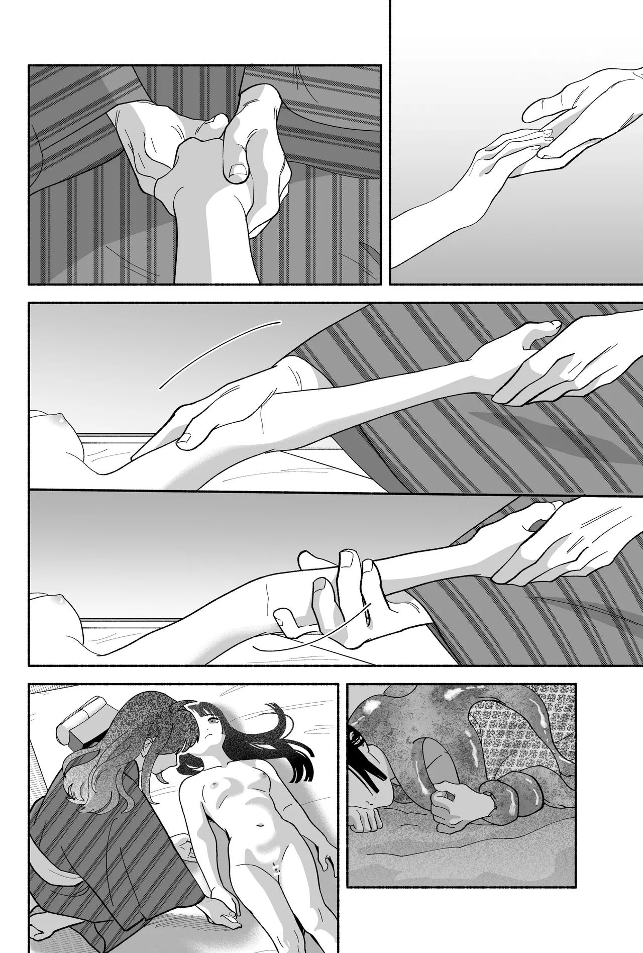 用心棒とお嬢様 タコに触れたところが、かゆくって！ - page48