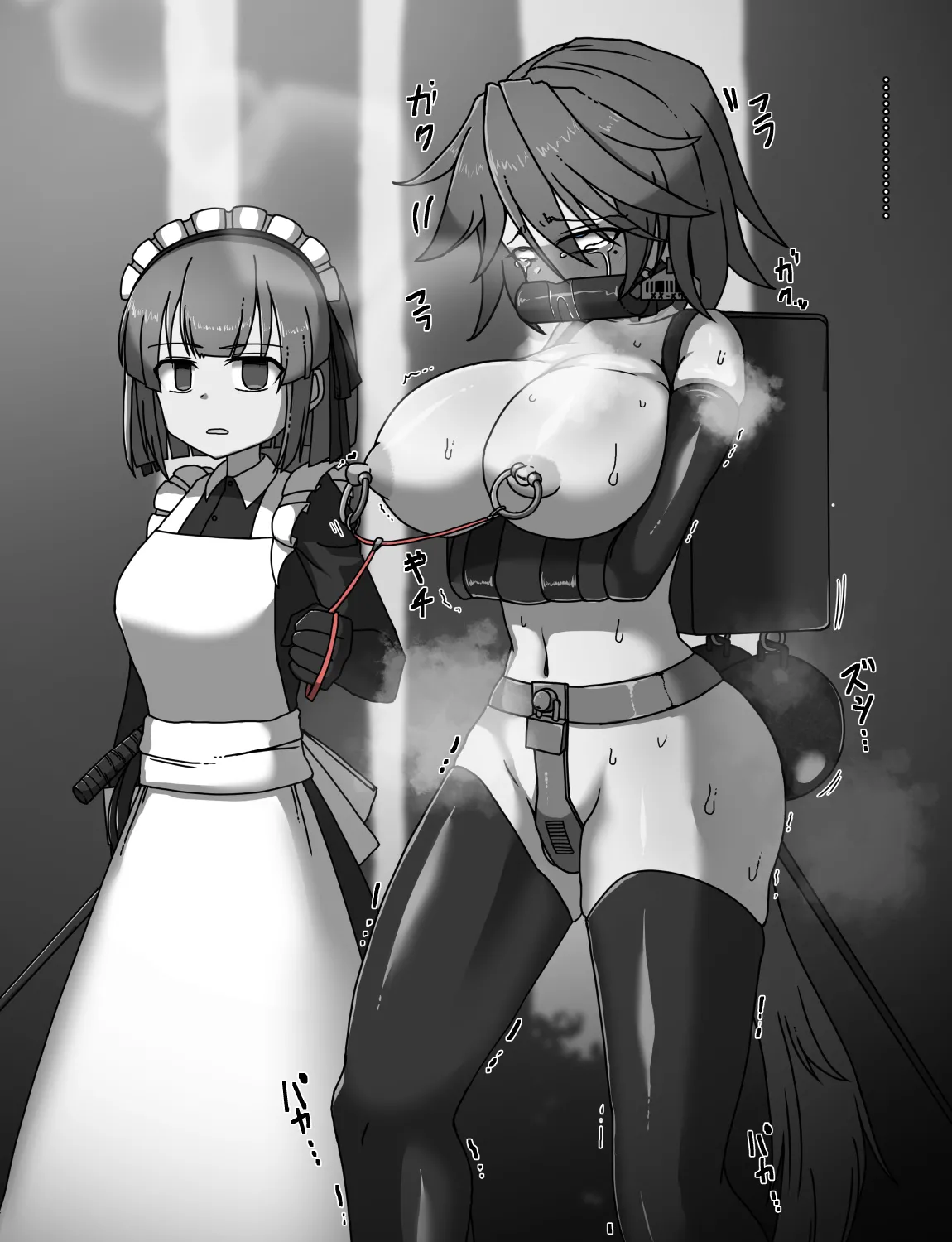 メイドとお嬢様 + 王国貴族の館～ラバーメイド完全拘束調教～ - page113