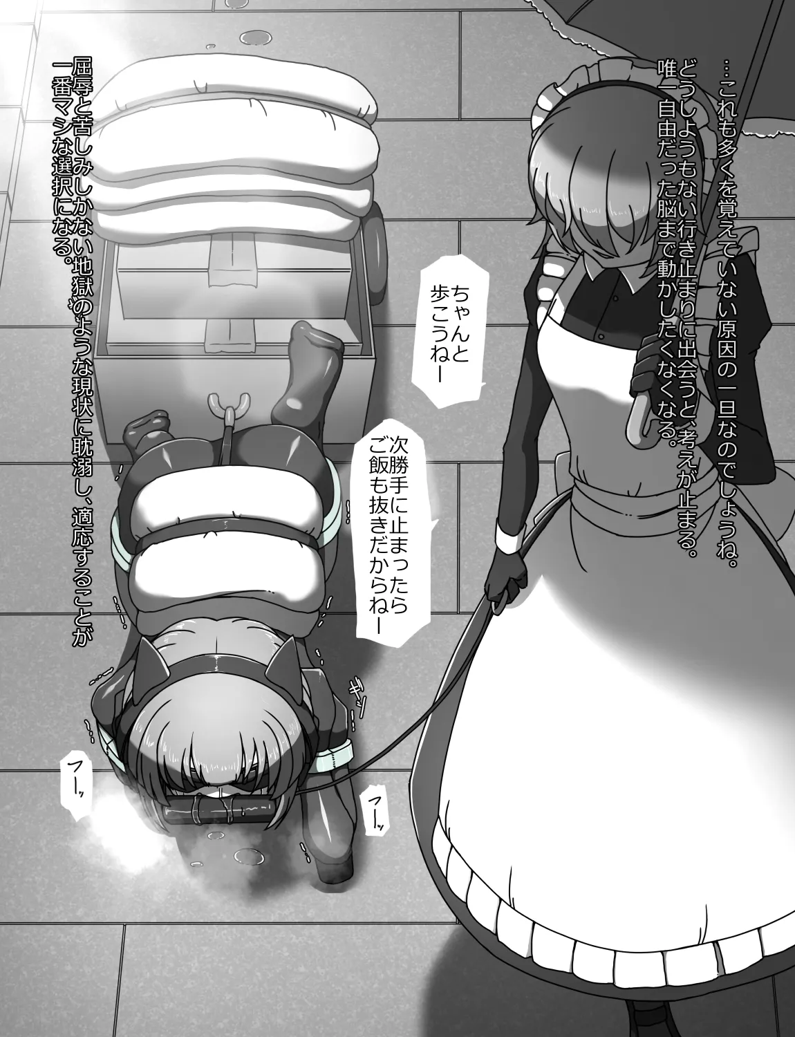 メイドとお嬢様 + 王国貴族の館～ラバーメイド完全拘束調教～ - page320