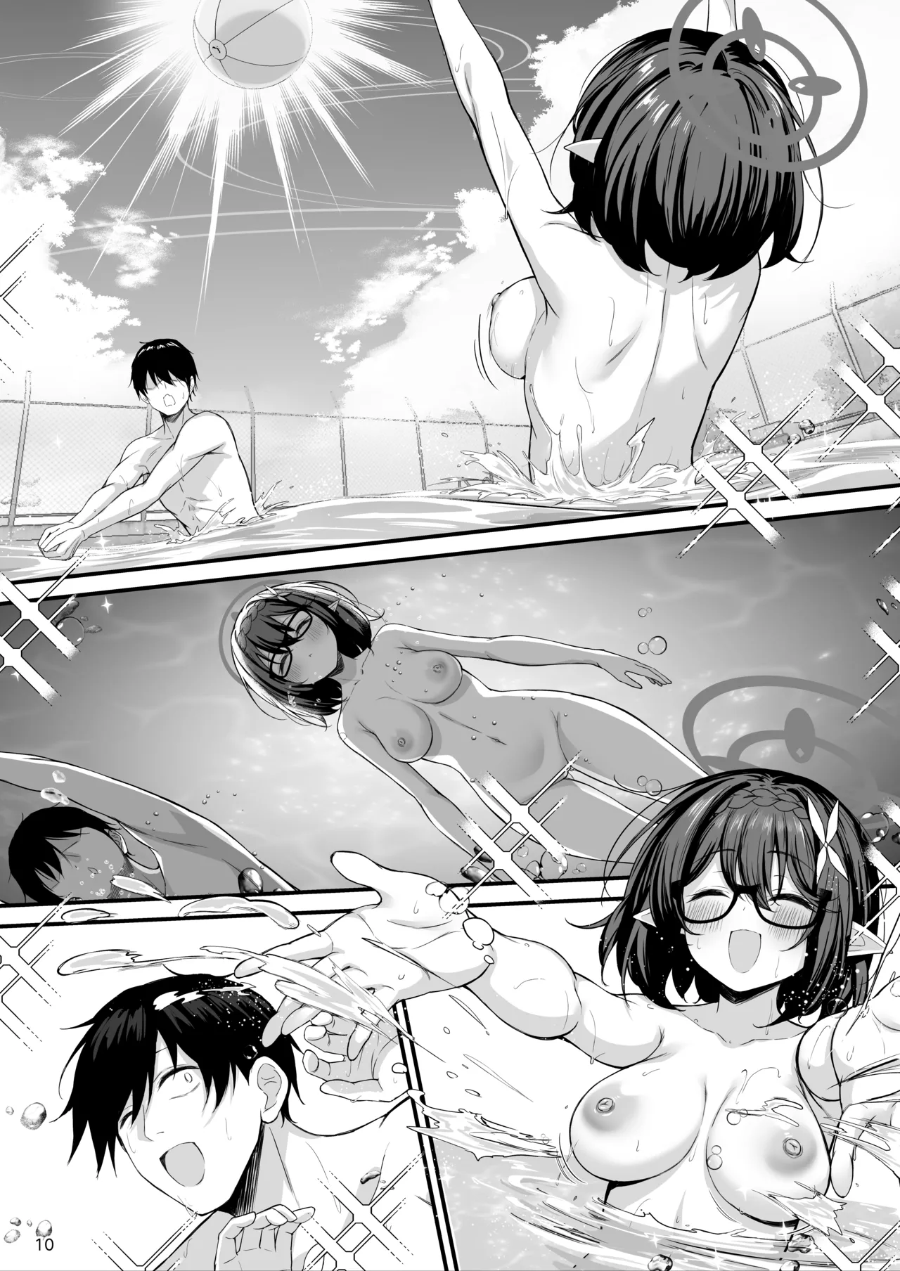 アヤネと全裸プールびらき - page10