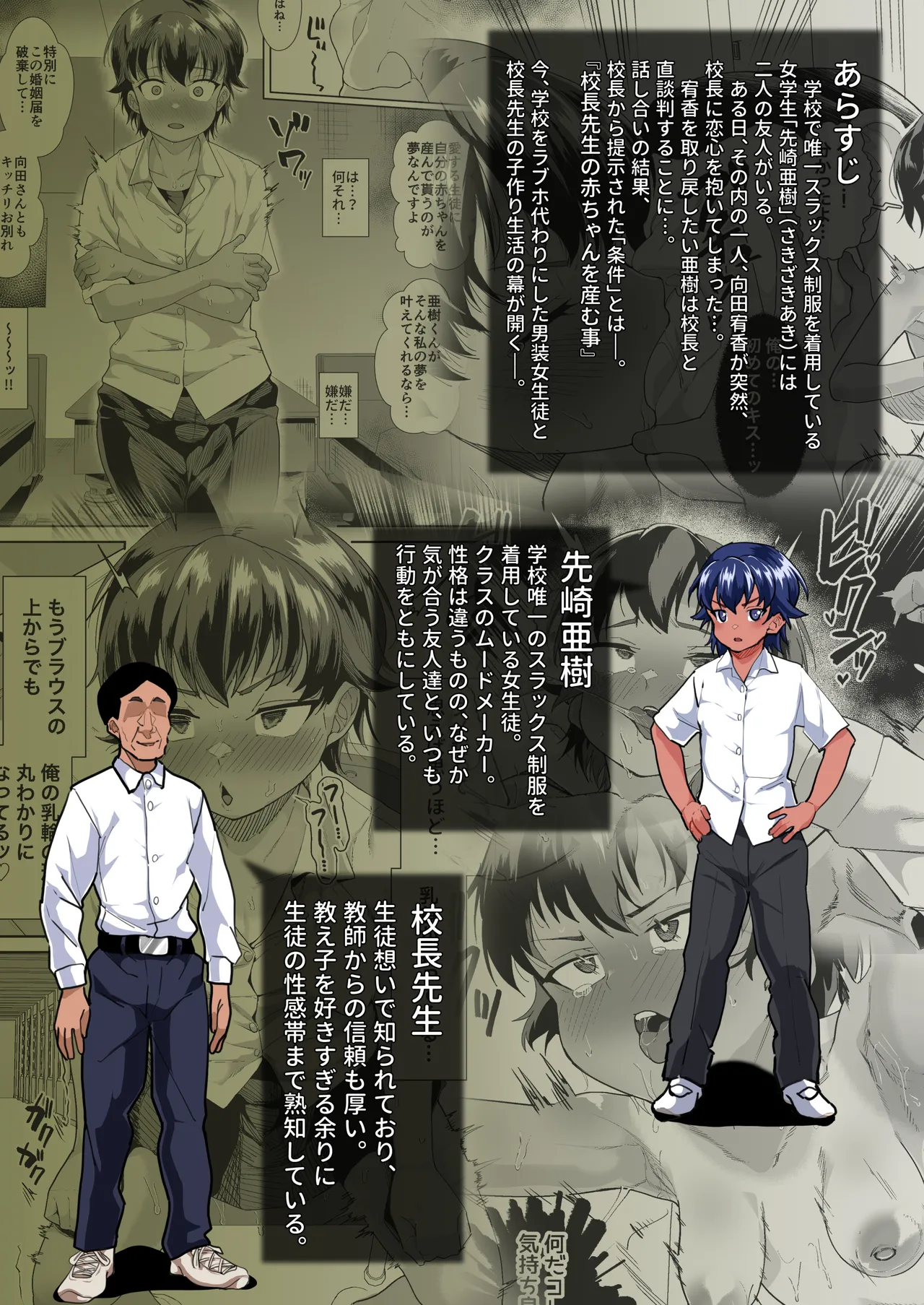 男装女生徒と校長先生が本気子作りする話 - page38