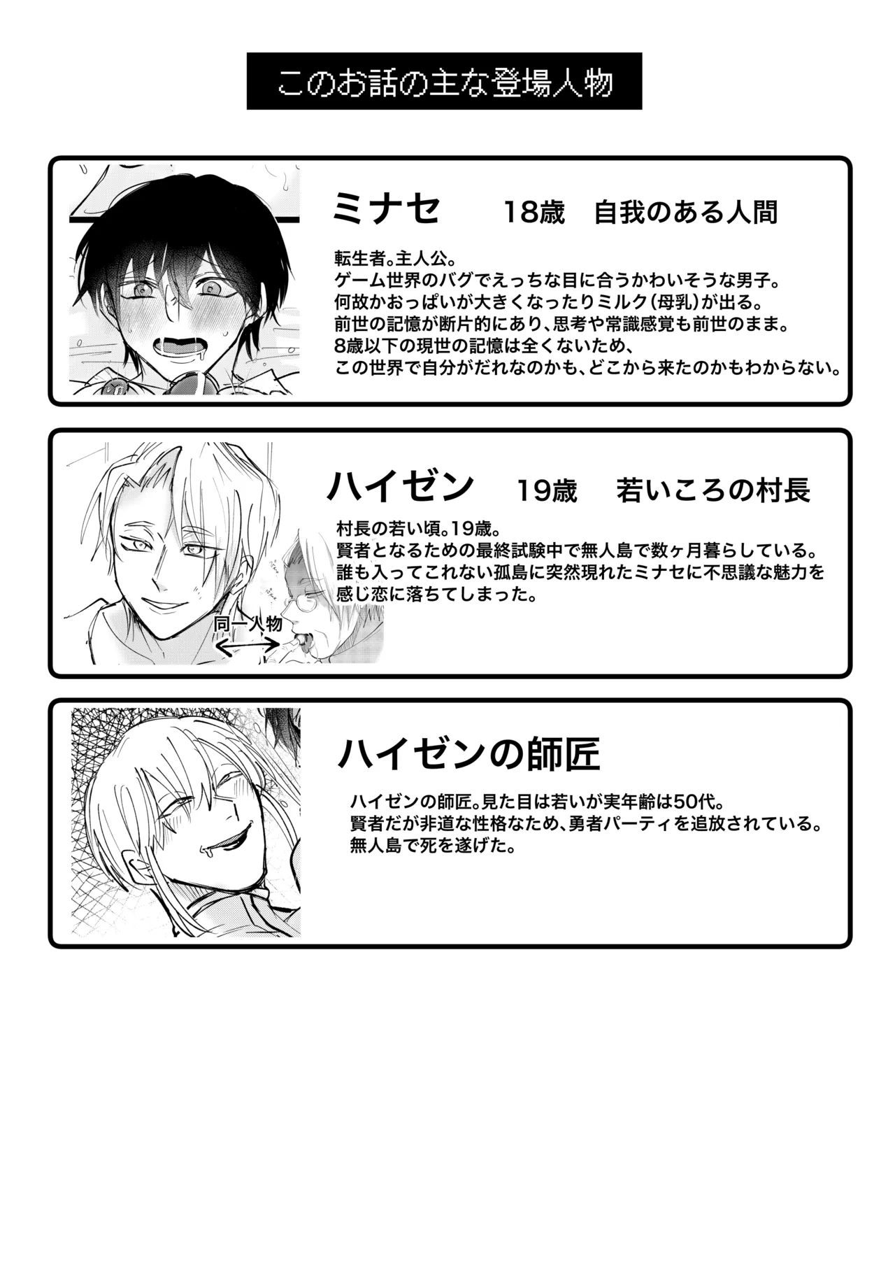 ゲーム世界に転生したらバグったモブにえっちなコトされるメス男子【村長過去編】 - page81