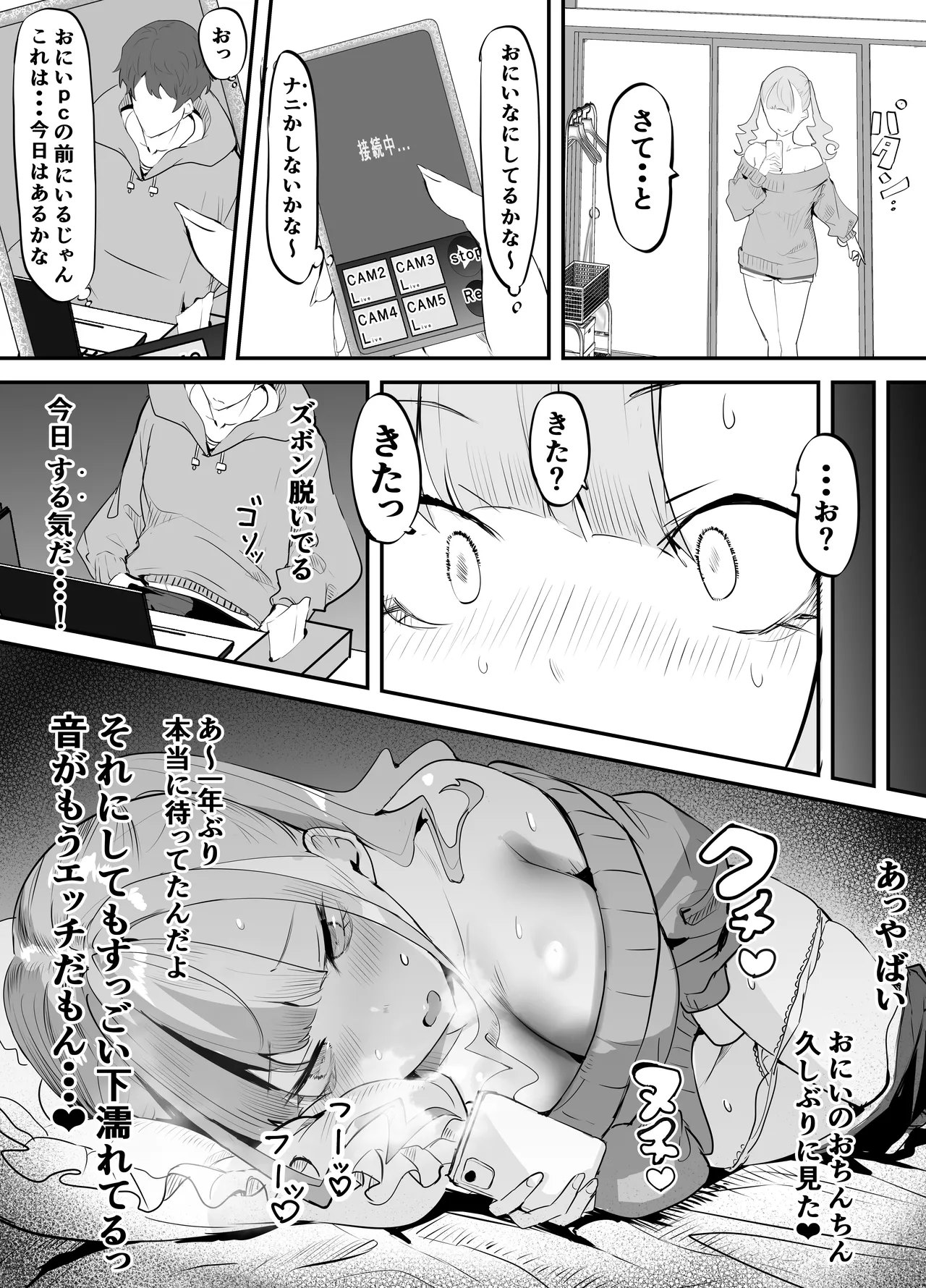 見守りカメラでお兄を視てたらあたしも視られてた話 - page15