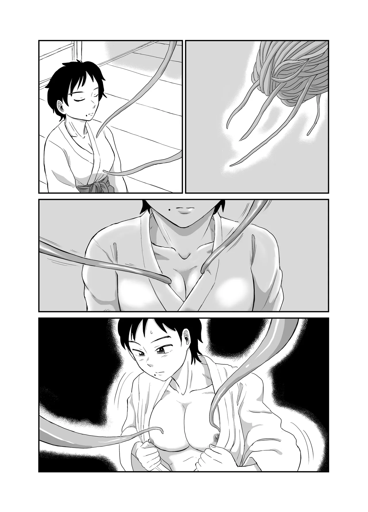 Mother and daughter shrine maiden tentacle masturbation - page48