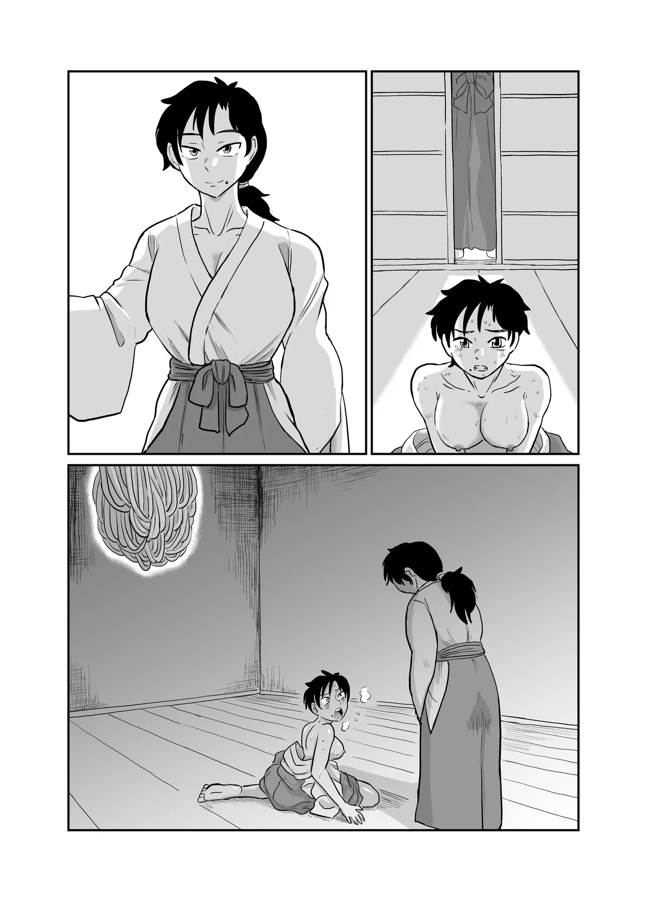Mother and daughter shrine maiden tentacle masturbation - page58
