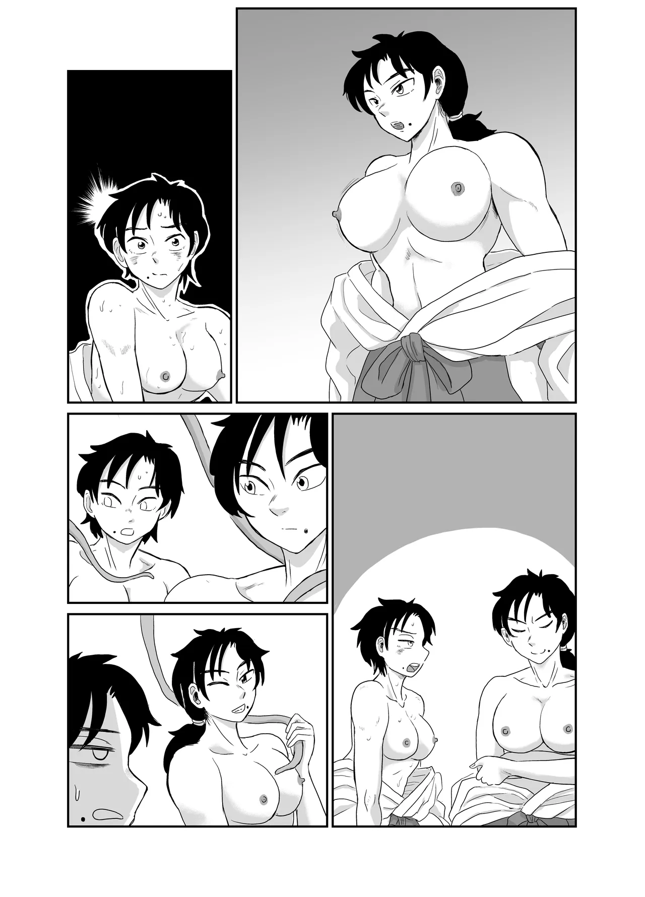Mother and daughter shrine maiden tentacle masturbation - page59