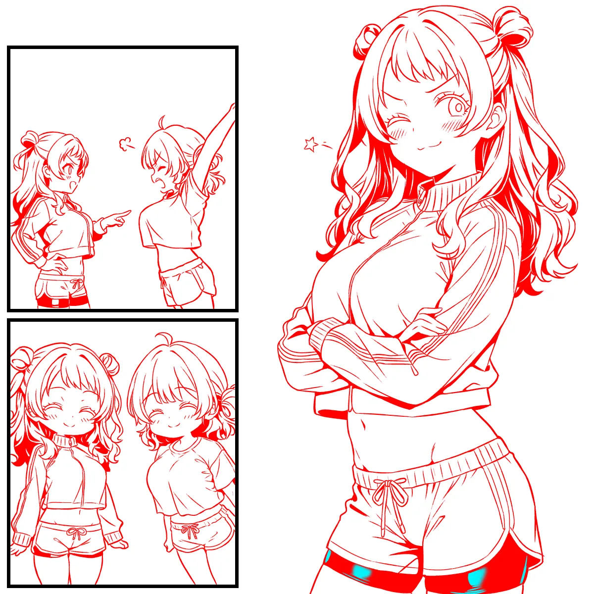 白熱した勝負をする花海姉妹 - page5
