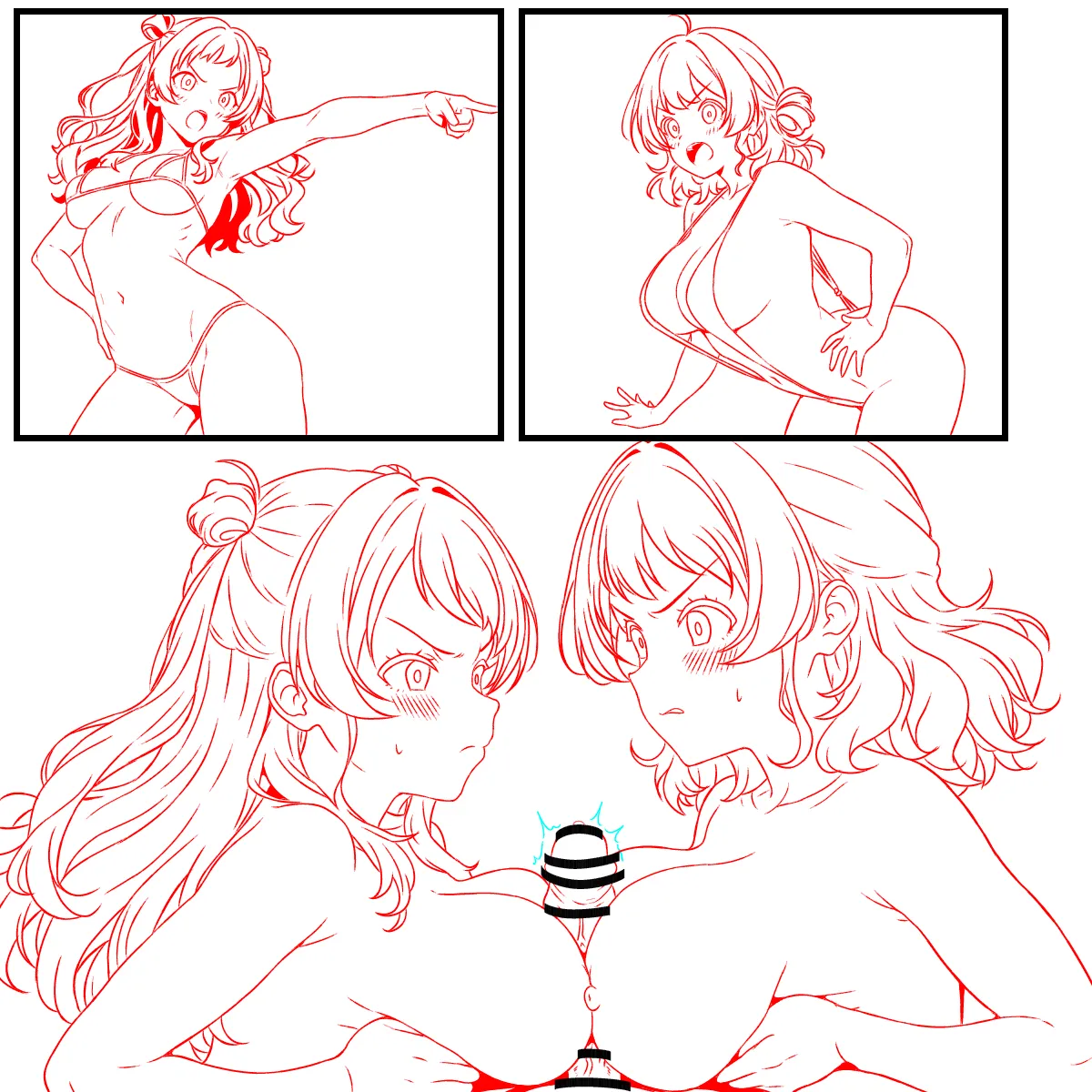白熱した勝負をする花海姉妹 - page6