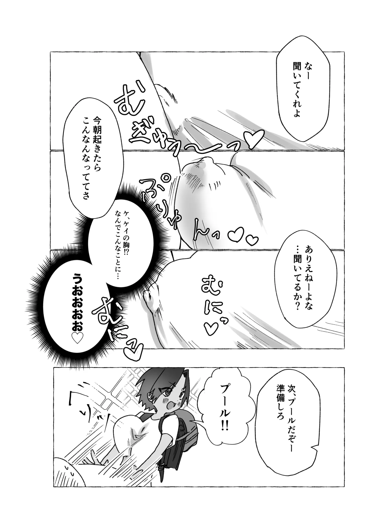 元気少年が朝起きたら巨乳になってた本 - page24