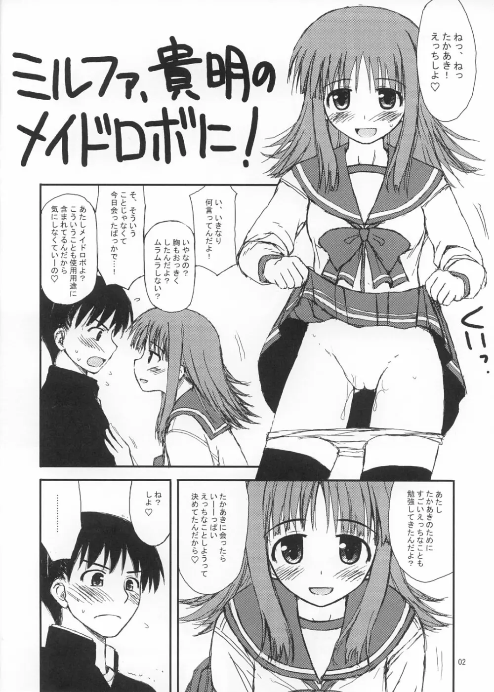 お茶濁しのペラ本 ミルファ編 - page2