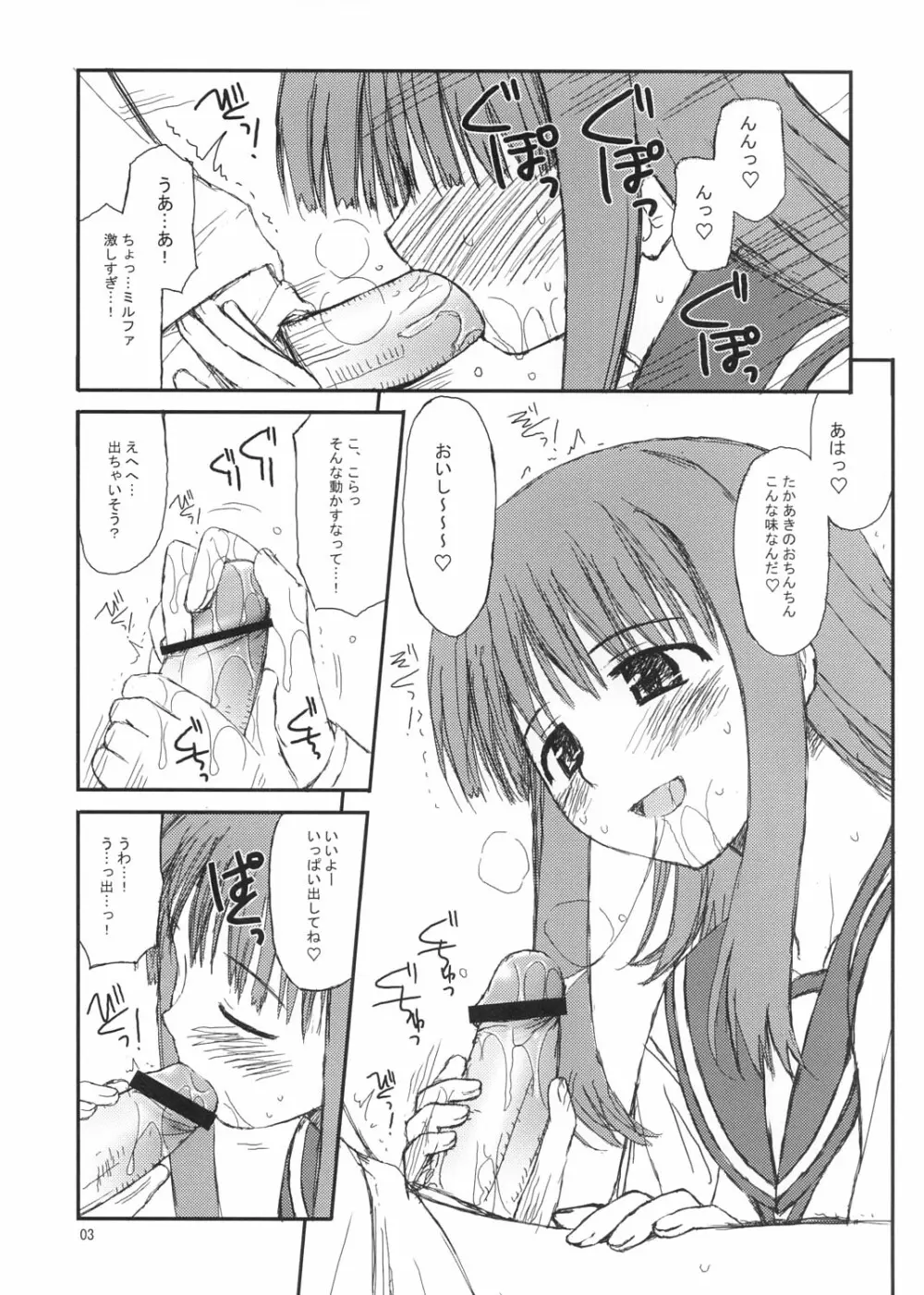 お茶濁しのペラ本 ミルファ編 - page3