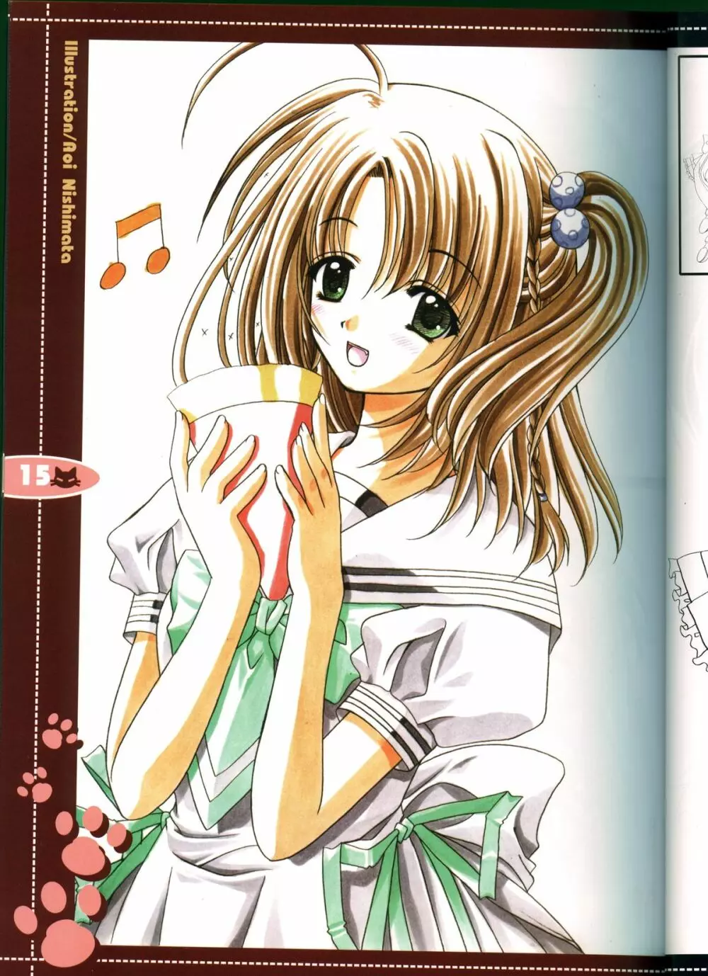 それは舞い散る桜のように・線画集 Vol.2 「farewell -Innocent snow fell into the small town in a book...」 - page15