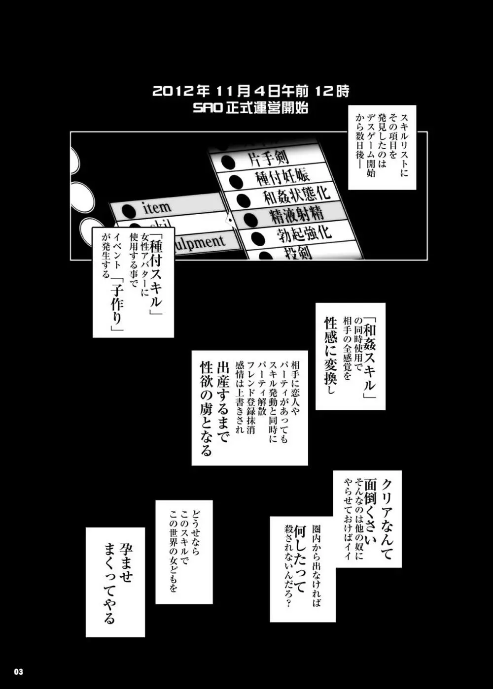 [水滴屋 (水滴家悠民)] 圏内種付事件(1・アインクラッド/2・フェアリィ・ダンス)ザ・ コンプリート (ソードアート・オンライン) [DL版] - page3