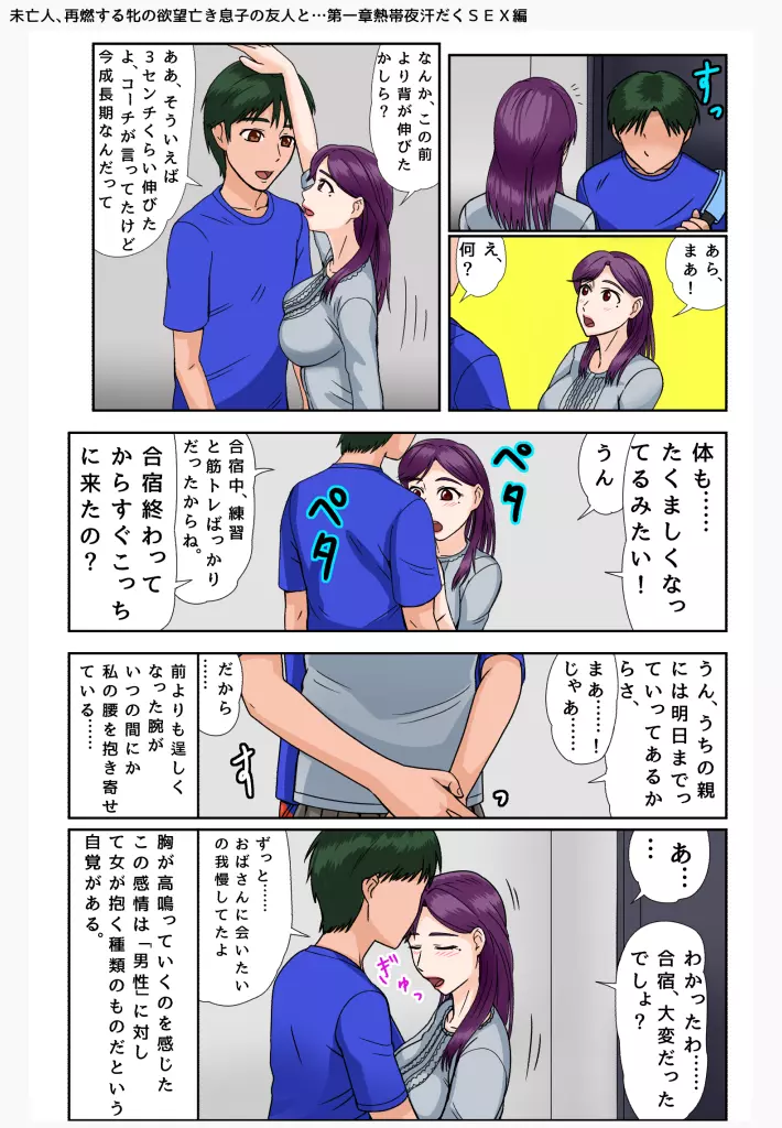 未亡人、再燃する牝の欲望なき息子の友人と…第一章熱帯夜 汗だくSEX編 - page12
