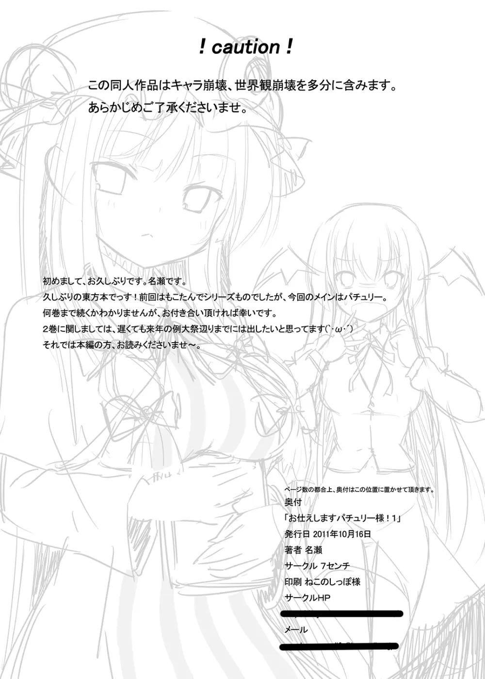 お仕えしますパチュリー様!1 - page2