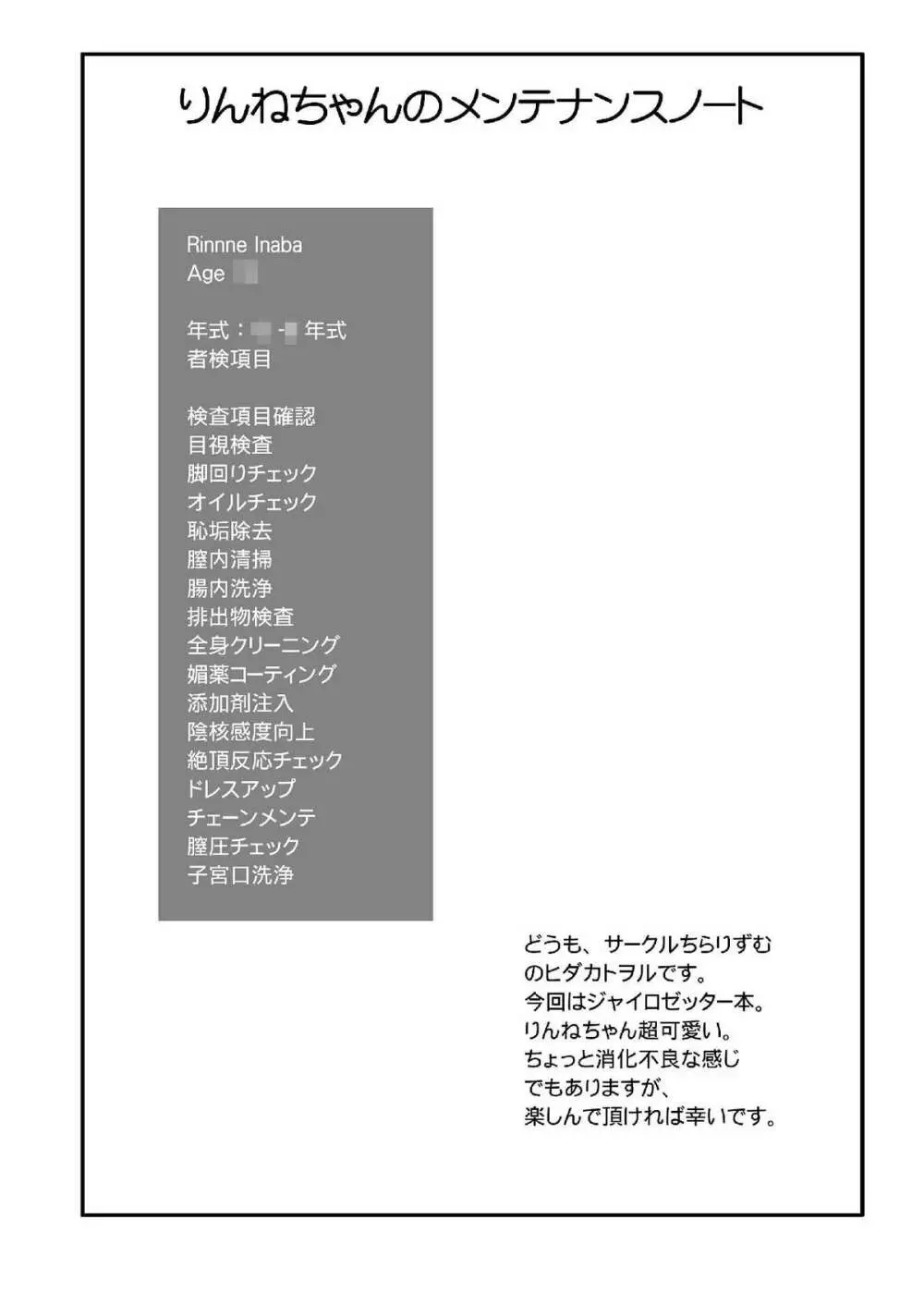 りんねちゃんのメンテナンスノート - page3