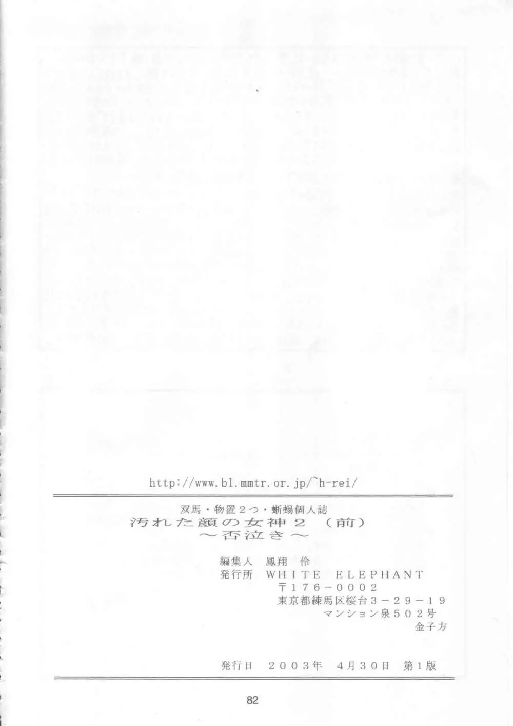 汚れた顔の女神 2（前）～否泣き～ - page81