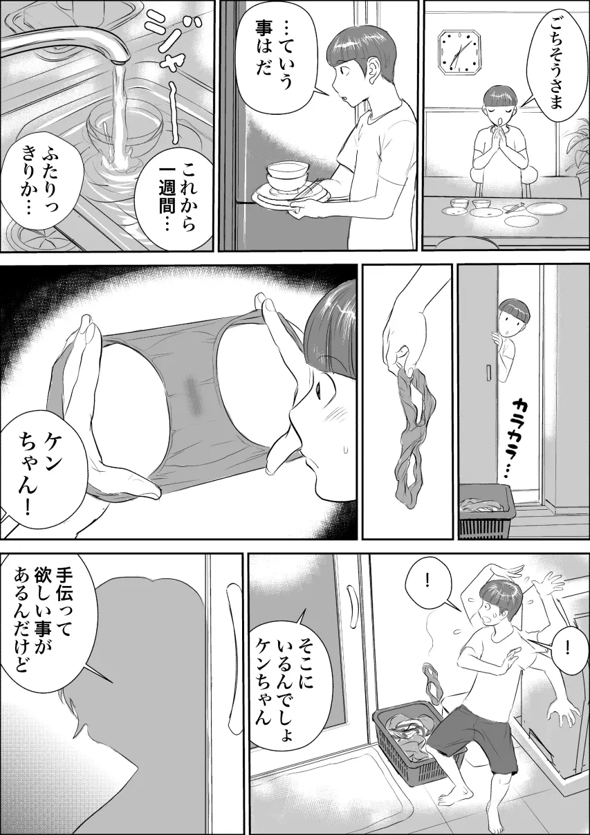 ボクとおばさんの甘々夏休み - page8