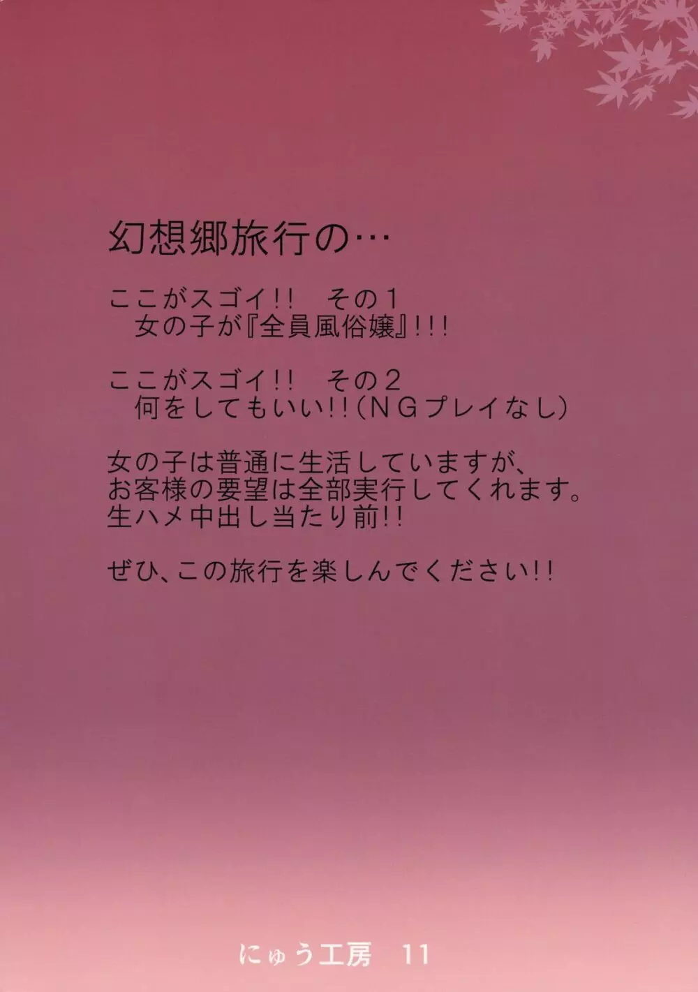 おいでませ!!自由風俗幻想郷2泊3日の旅 紅 - page30