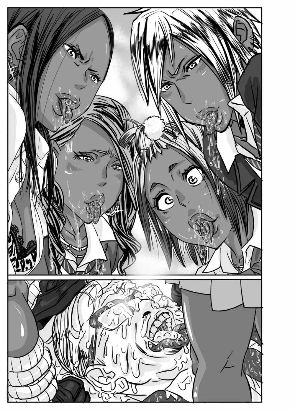 チョ～生意気な黒ギャルJKとパコりたいキモおやじ達 - page97