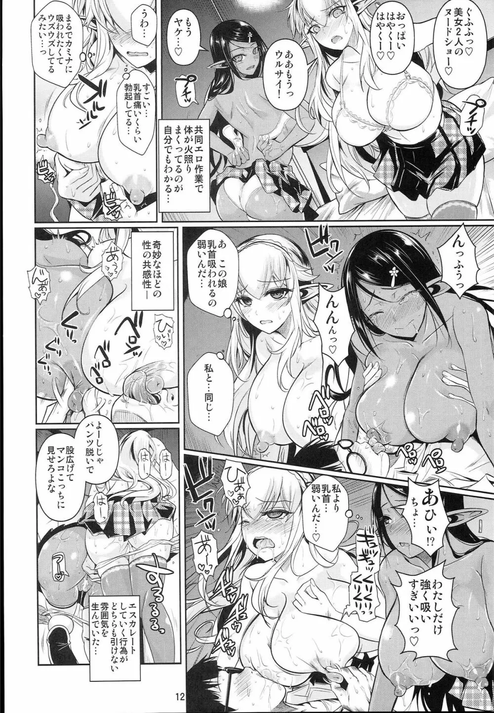 ハイエルフ×ハイスクール 白×黒 - page14