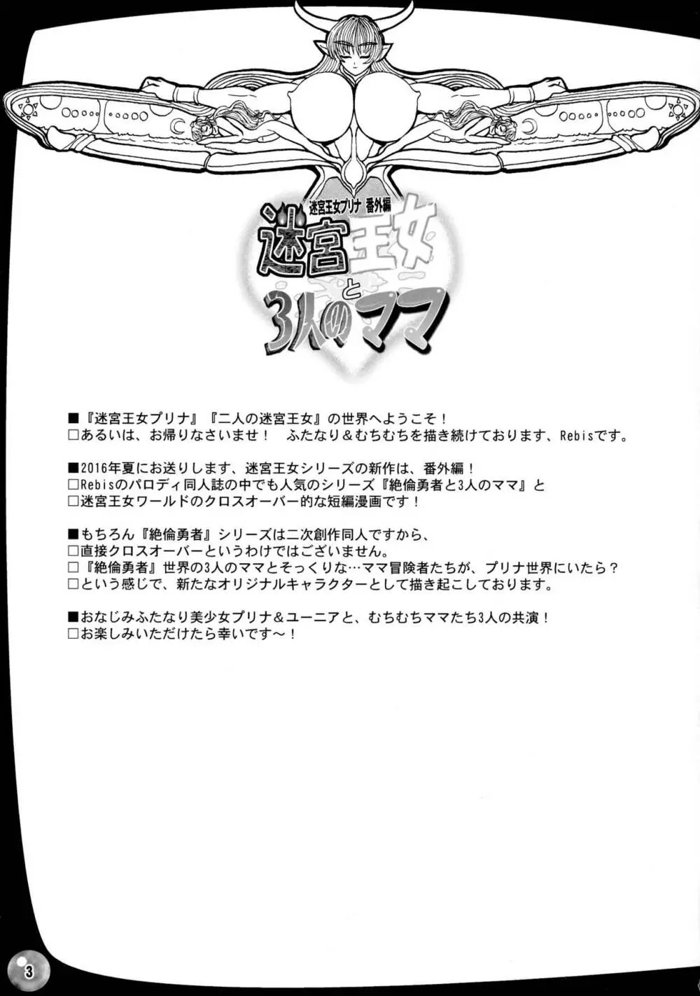 迷宮王女と3人のママ:夏コミ会場小冊子付きセット - page3
